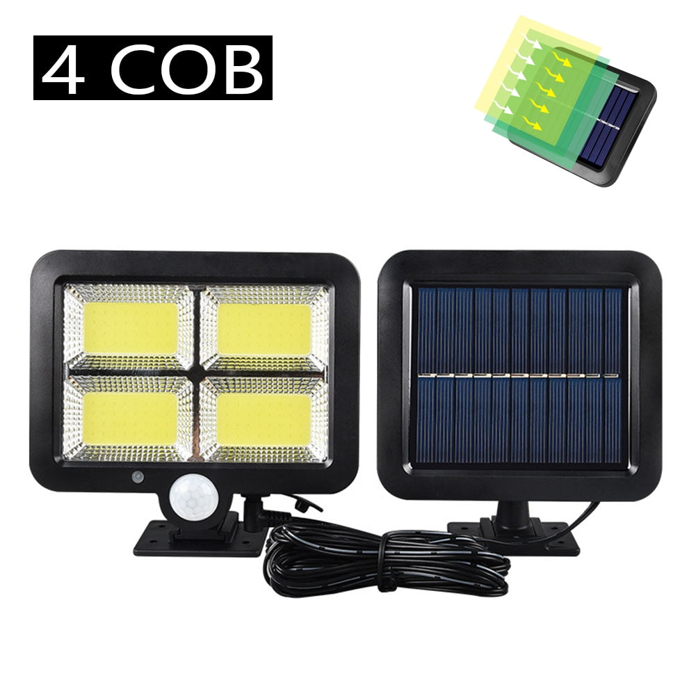 Solar Wall Lights With Motion Sensor 146 COB LED Outdoor Solar Lights Waterproof  Rechargeable For  7
