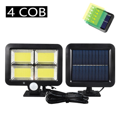 Solar Wall Lights With Motion Sensor 146 COB LED Outdoor Solar Lights Waterproof  Rechargeable For  7