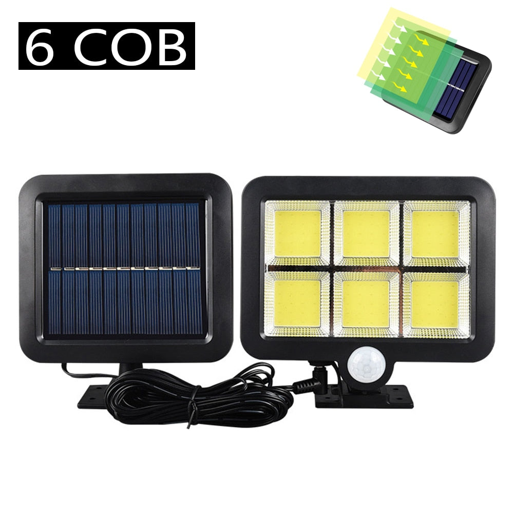 Solar Wall Lights With Motion Sensor 146 COB LED Outdoor Solar Lights Waterproof  Rechargeable For  8