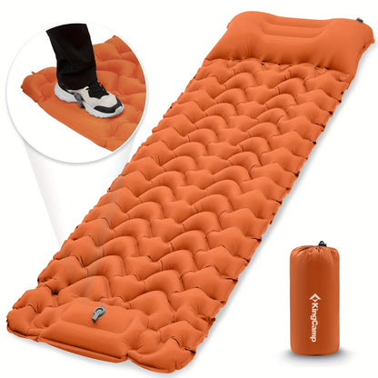 Ultralight KingCamp SelfInflating Sleeping Pad Inflatable Camping Mat With Pillow  Builtin Foot Pum 6