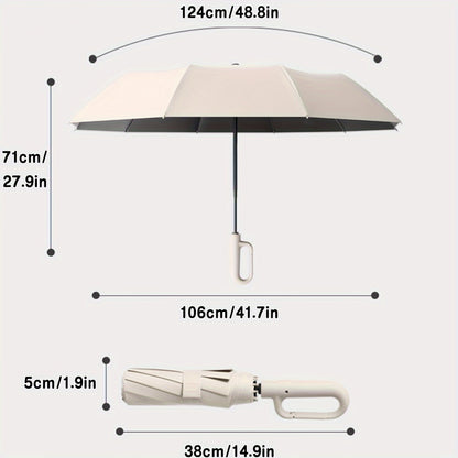 30 Bones Windproof Strong 105CM Reinforced Automatic Folding Umbrella For Men Large Buckle Handle W 3