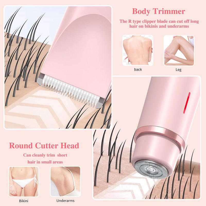 Electric Razor for Women, Painless Hair Remover for Face, Legs & Bikini, Mustache Epilator & Body Hair Trimmer