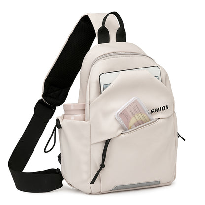 Unisex Chest Bag Fashion Nylon Messenger Bag With Adjustable Shoulder Strap  Zipper Closure For Out 4