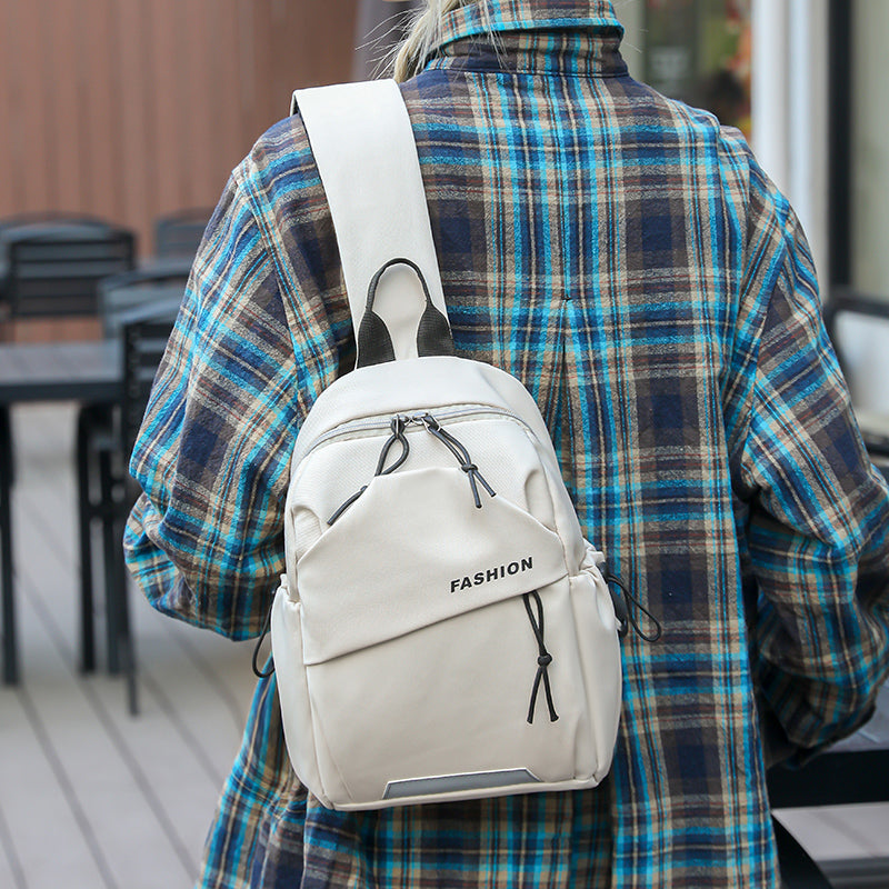 Unisex Chest Bag Fashion Nylon Messenger Bag With Adjustable Shoulder Strap  Zipper Closure For Out 2