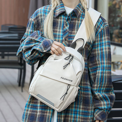 Unisex Chest Bag Fashion Nylon Messenger Bag With Adjustable Shoulder Strap  Zipper Closure For Out 1