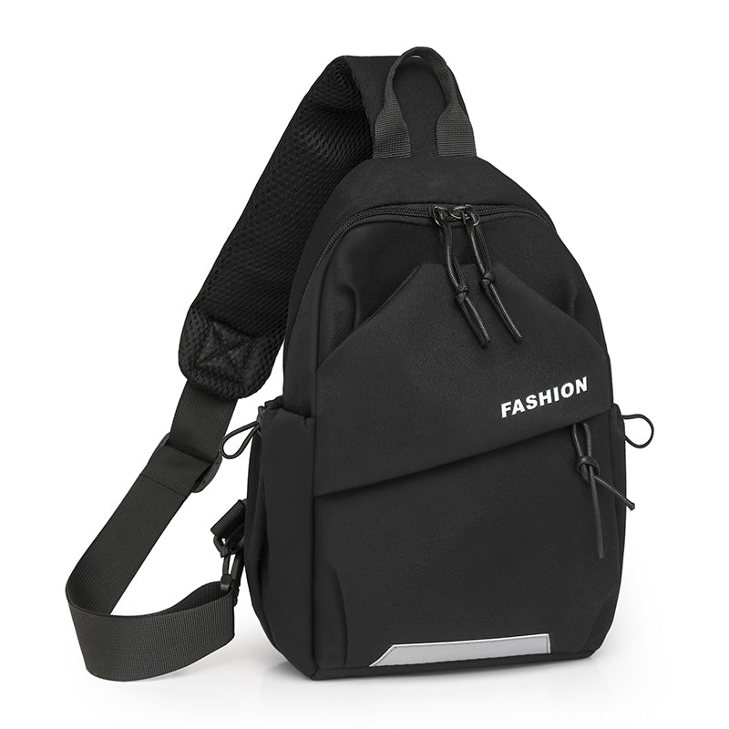 Unisex Chest Bag Fashion Nylon Messenger Bag With Adjustable Shoulder Strap  Zipper Closure For Out 8