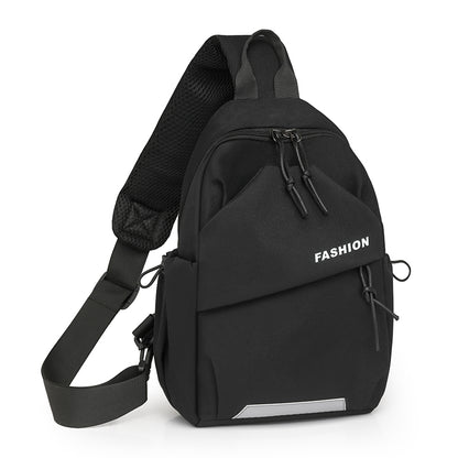 Unisex Chest Bag Fashion Nylon Messenger Bag With Adjustable Shoulder Strap  Zipper Closure For Out 8