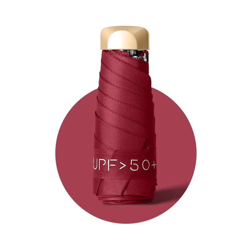 Womens Sun Protection Parasol AntiUV DualUse Umbrella For Sunny  Rainy Days Compact PocketSized Tra 9