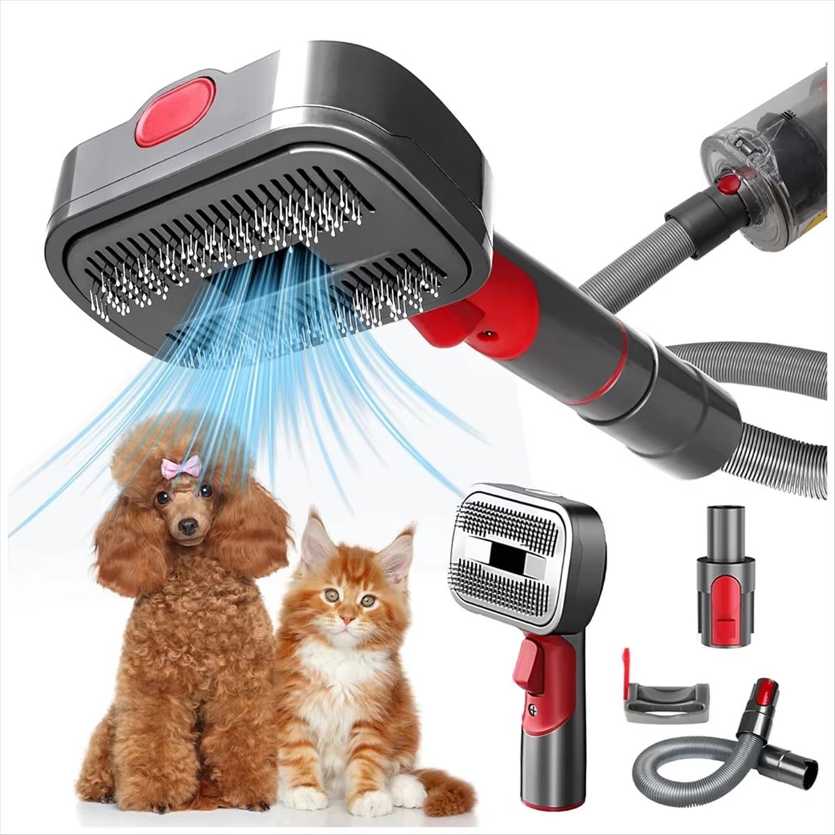 Dog Grooming Kit for Dyson Vacuums – Pet Grooming Brush & Hair Removal Attachment Tool