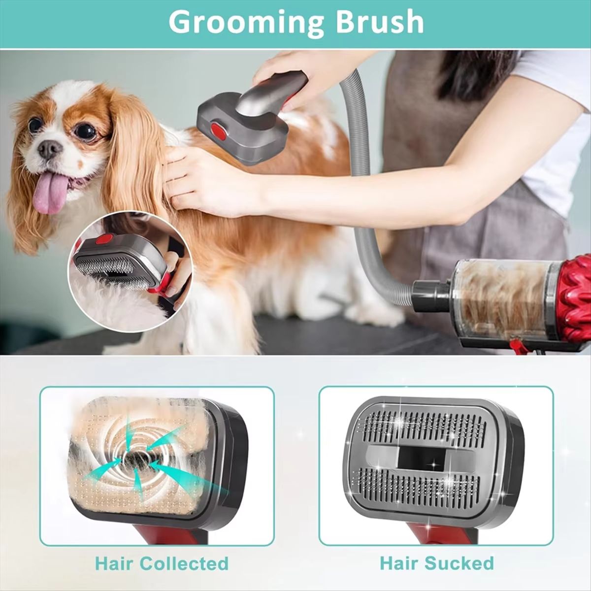 Dog Grooming Kit For Dyson Vacuums  Pet Grooming Brush  Hair Removal Attachment Tool 2