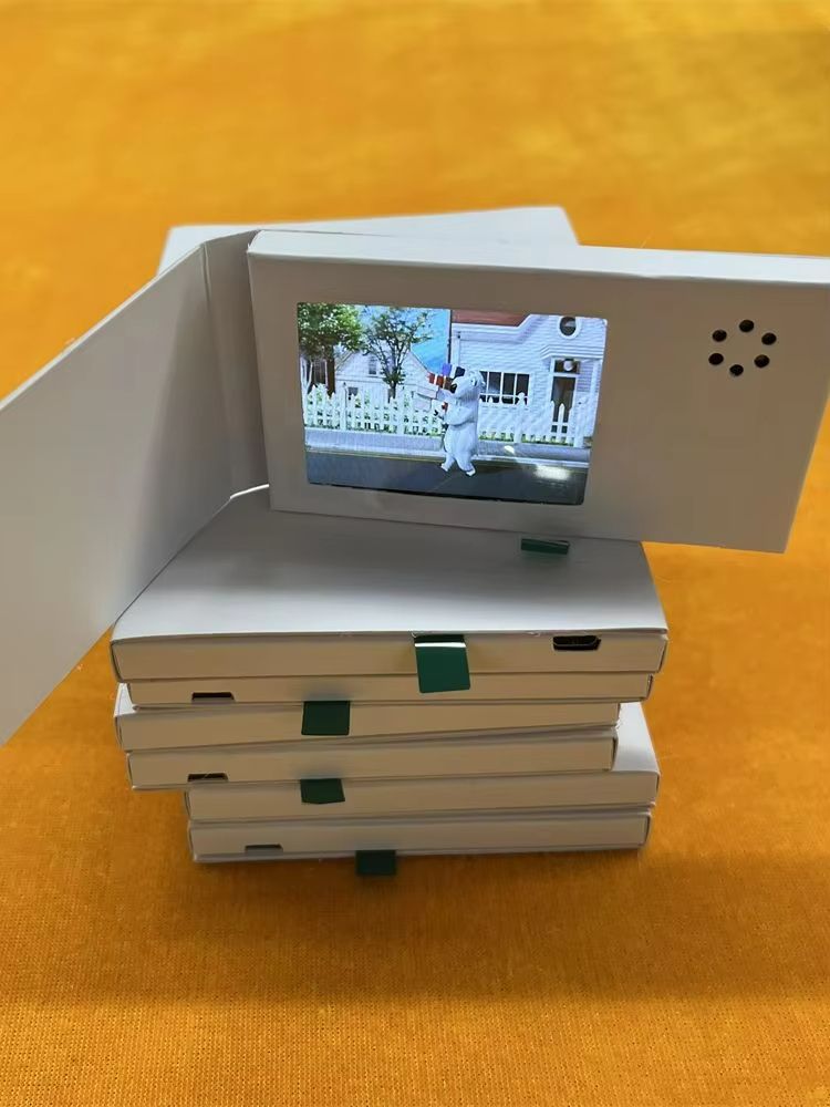 LCD Video Greeting Card - 2.4 Inch Screen, MP4 Memory Gift Card for Birthdays, Mother's Day & Special Occasion