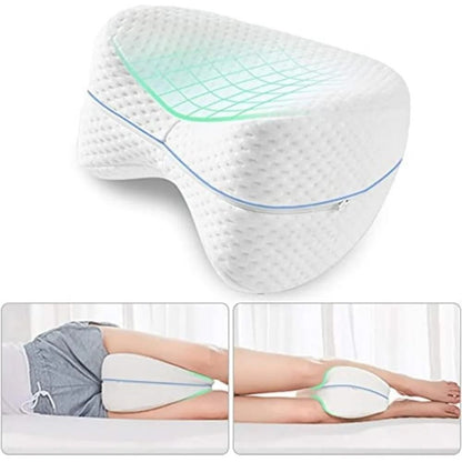 Memory Foam Orthopedic Leg Pillow for Sciatica and Back Pain Relief