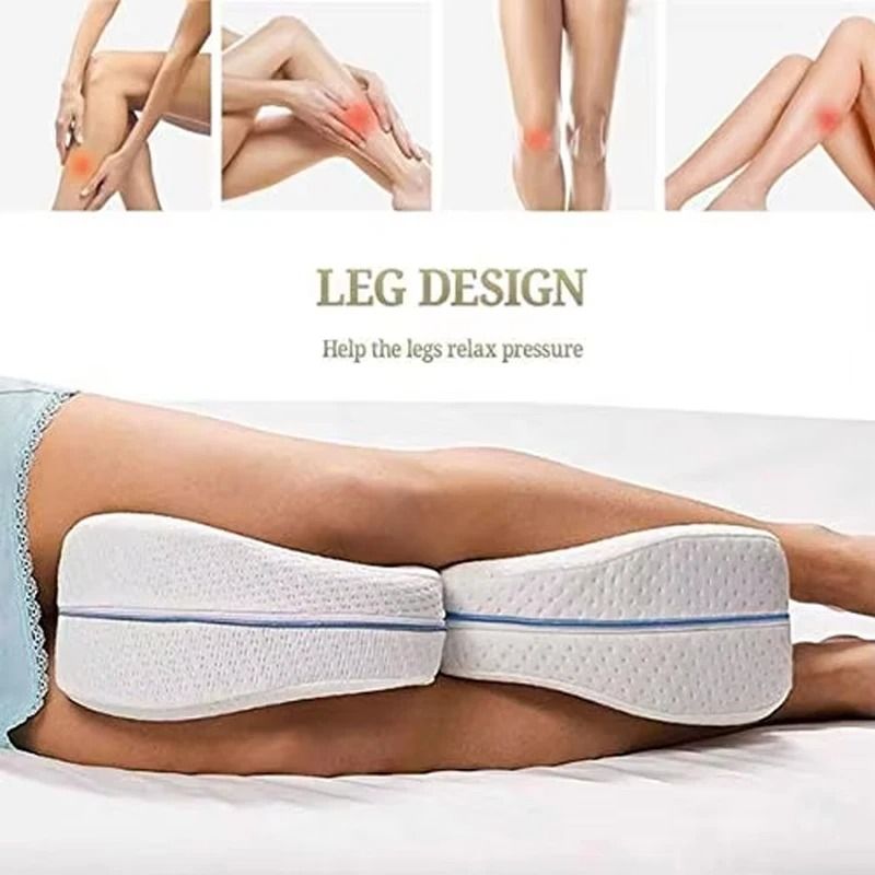 Memory Foam Orthopedic Leg Pillow For Sciatica And Back Pain Relief 4