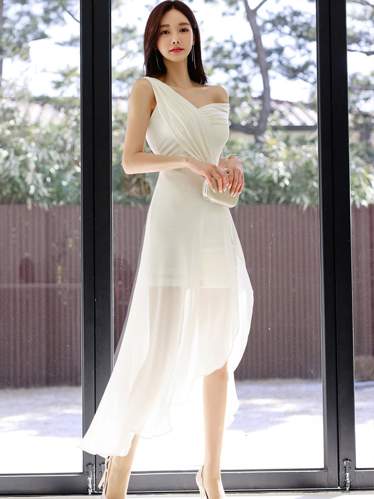 Ladies Clothes White Off Shoulder Slim Maxi Dress, Fashion Summer Evening Long Dress Women Robe Mujer Vestidos Fiesta