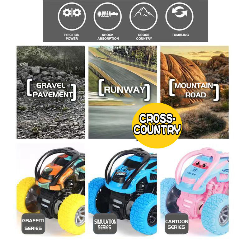Inertial OffRoad Vehicle Toy Super FallResistant Climbing Car 360 Rotation 4WD Model Car For Kids 3