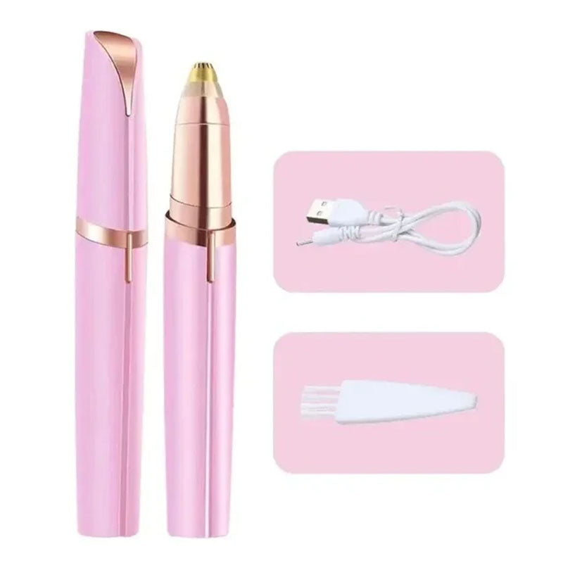 Rechargeable Electric Eyebrow Trimmer Portable Facial Hair Remover For Women With Precision Blade P