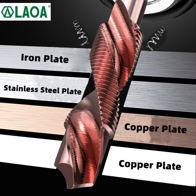 LAOA 16Pcs Cobalt HSS Tap Drill Bit Set Hex Shank Screw Thread Bits M3M10 For Machine  Hand Use 1