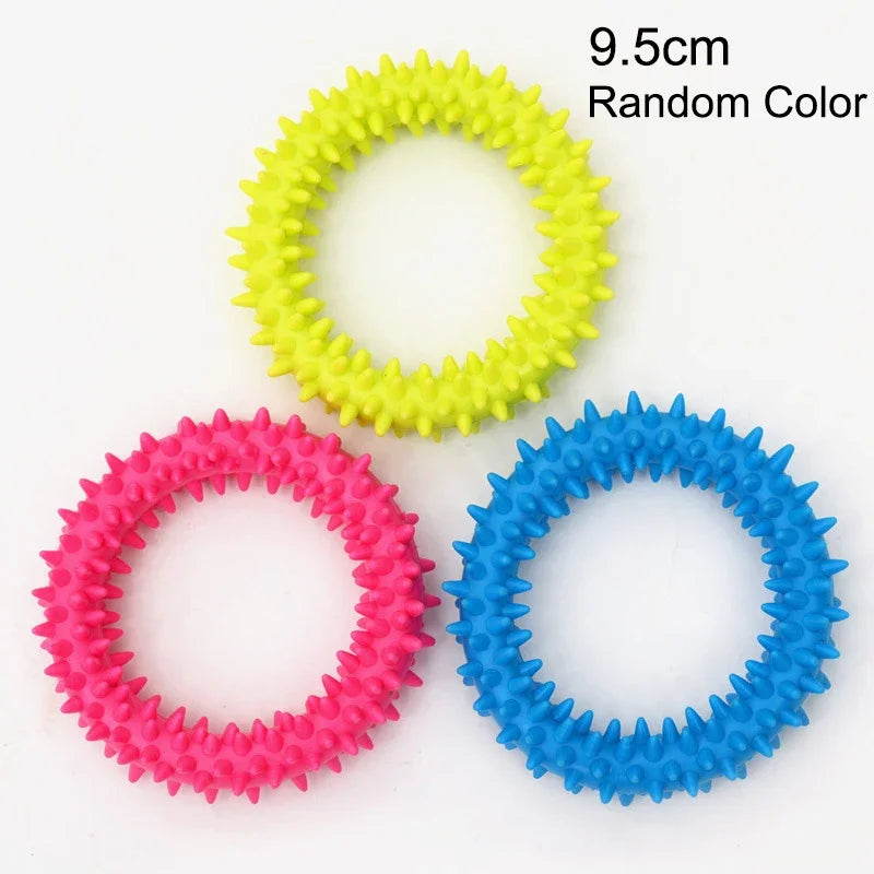 Indestructible Dog Toy for Small Dogs, Teeth Cleaning Chew Toy for Puppie, Durable Rubber Training Teething Pet Supplies