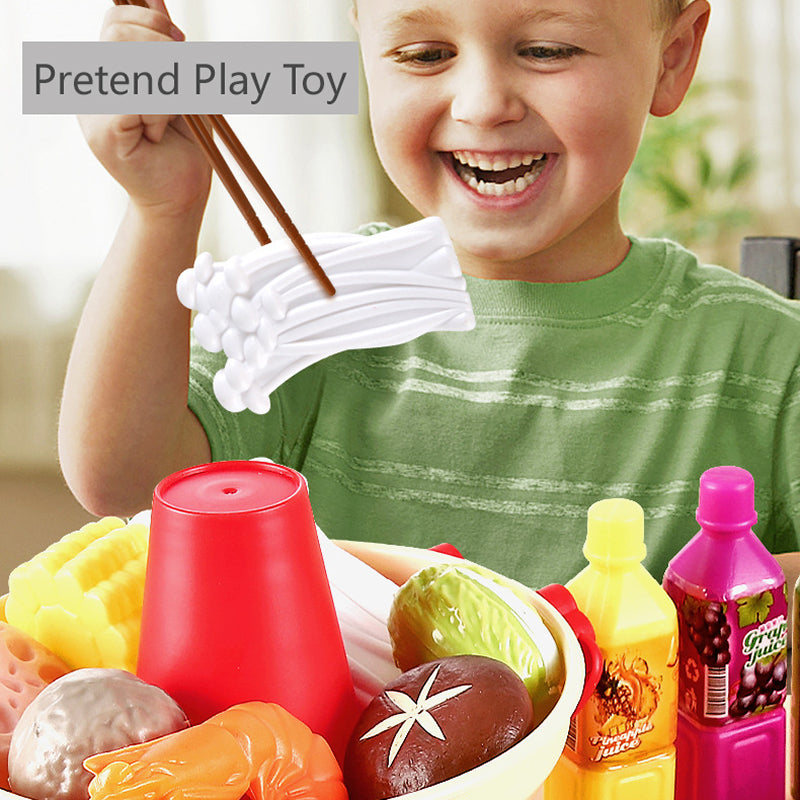 Kids Pretend Play Kitchen Toys, Educational Play House, Simulation Food, Interactive Toys Gifts for Children