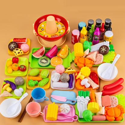 Kids Pretend Play Kitchen Toys, Educational Play House, Simulation Food, Interactive Toys Gifts for Children