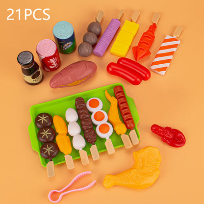 Kids Pretend Play Kitchen Toys, Educational Play House, Simulation Food, Interactive Toys Gifts for Children
