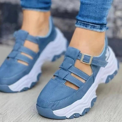Womens Thick Sole Sandals Comfortable Hollow Casual Summer Shoes 1