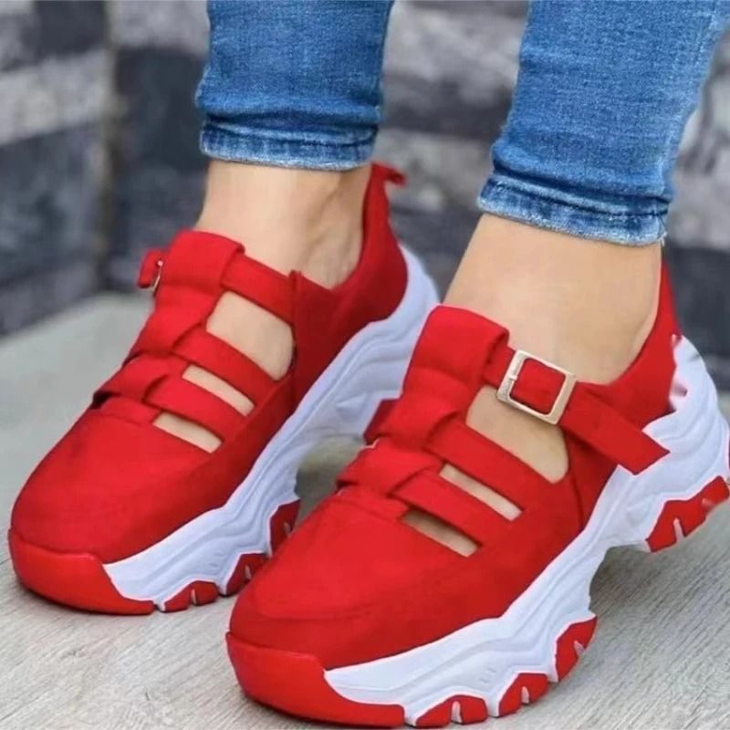 Womens Thick Sole Sandals Comfortable Hollow Casual Summer Shoes 4