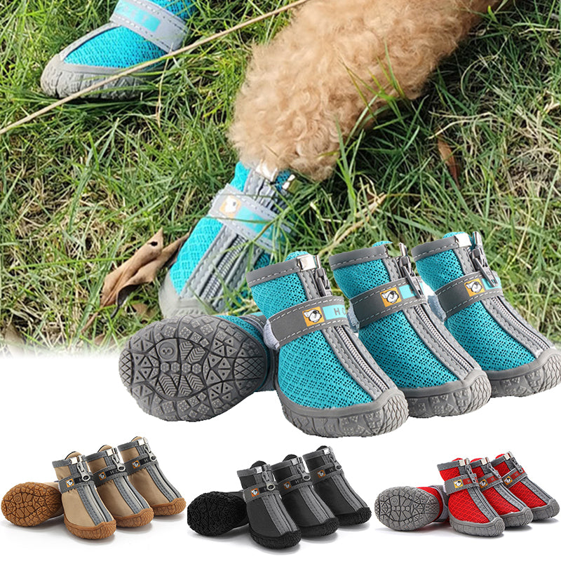 Dog Shoes with Non-Slip Soles, Thick Plush Paw Protection, Warm Breathable Pet Booties for All-Season Comfort