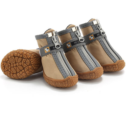Dog Shoes with Non-Slip Soles, Thick Plush Paw Protection, Warm Breathable Pet Booties for All-Season Comfort