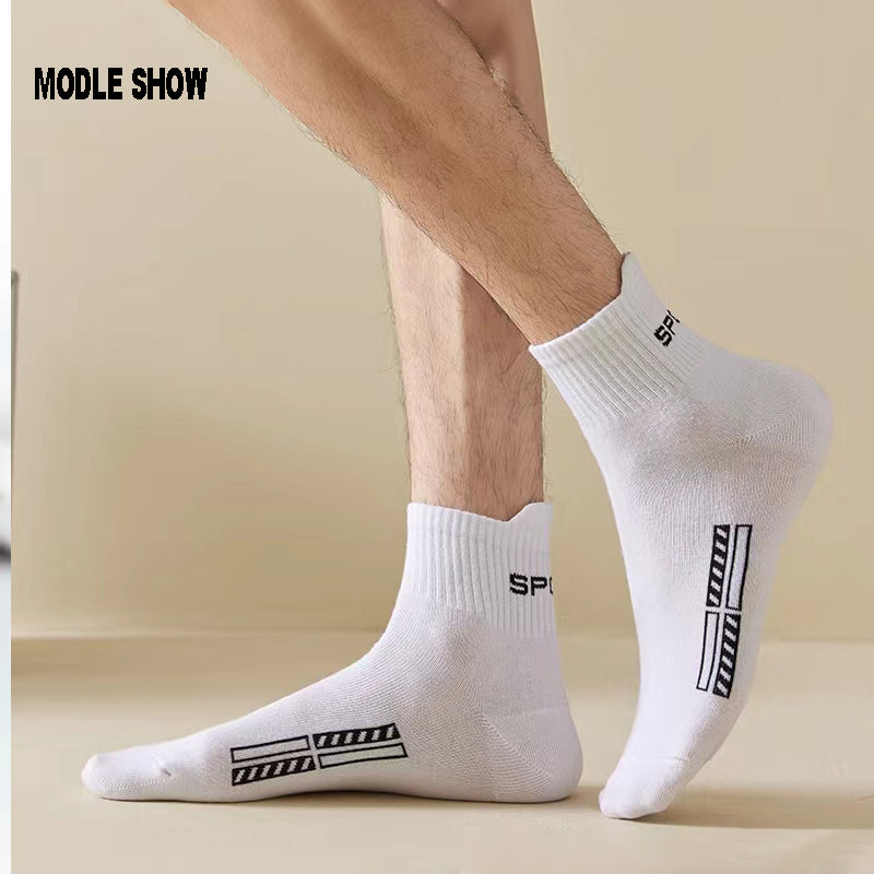 Mens Casual Socks High Quality Cotton Breathable Running Sports Sox Spring Autumn Male Socks Plus S 1