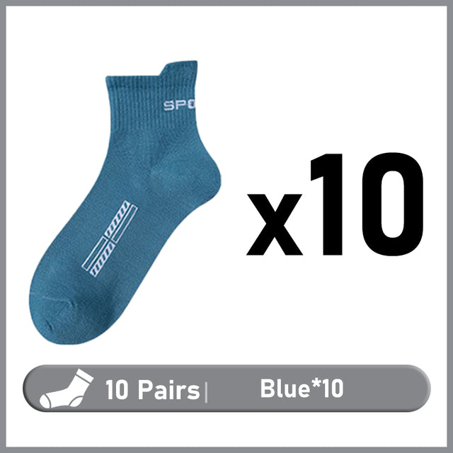 Mens Casual Socks High Quality Cotton Breathable Running Sports Sox Spring Autumn Male Socks Plus S 6