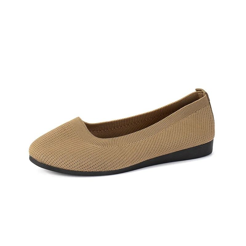 Womens Knitted Sock Sneakers Lightweight Slip On Flat Shoes 11