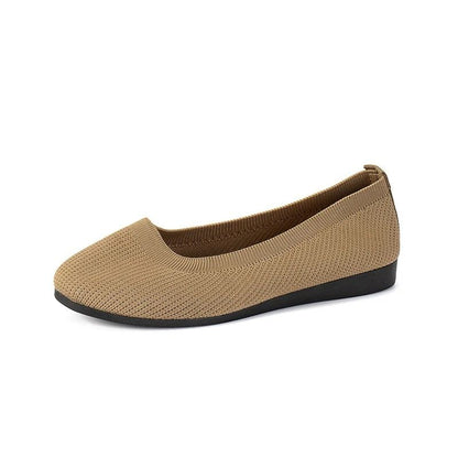 Womens Knitted Sock Sneakers Lightweight Slip On Flat Shoes 11