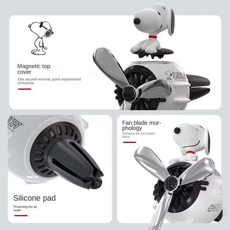 Cute Snoopy Car Air Freshener  Anime Aromatherapy Perfume Clip For Car Air Vent Decoration  Fragran 2