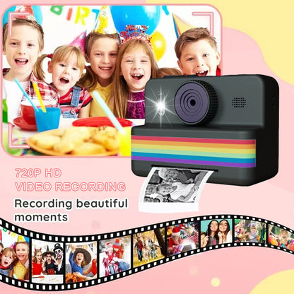 Instant Print Camera For Kids Portable Thermal Mini Printer With 28inch HD Video Digital Children P 2
