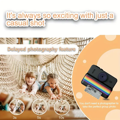 Instant Print Camera For Kids Portable Thermal Mini Printer With 28inch HD Video Digital Children P 5