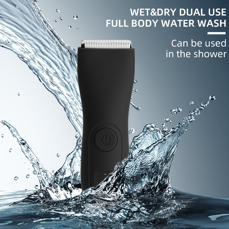 Mens Body Hair Trimmer for Balls & Groin, Womens Bikini Shaver, Painless Hair Removal for Beard, Arms