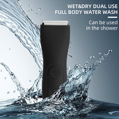 Mens Body Hair Trimmer for Balls & Groin, Womens Bikini Shaver, Painless Hair Removal for Beard, Arms