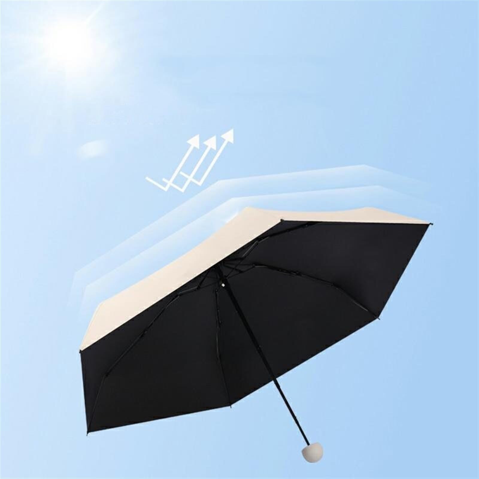 Portable Mini Umbrella Rainproof  Sun Protection DualUse WindResistant Travel Umbrella For Men  Wom 3