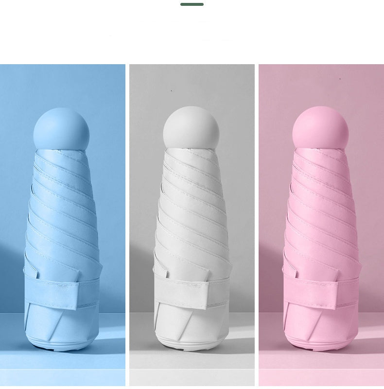 Portable Mini Umbrella Rainproof  Sun Protection DualUse WindResistant Travel Umbrella For Men  Wom 4