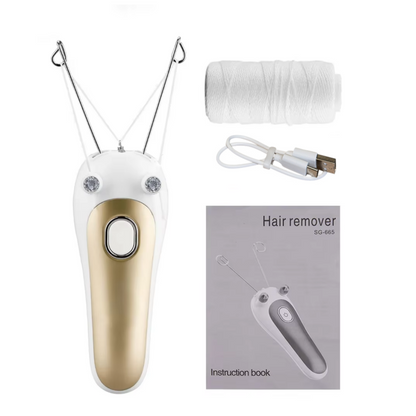 Electric Hair Epilator for Women, Facial & Body Hair Remover, Cotton Thread Defeatherer, Depilator & Face Razor