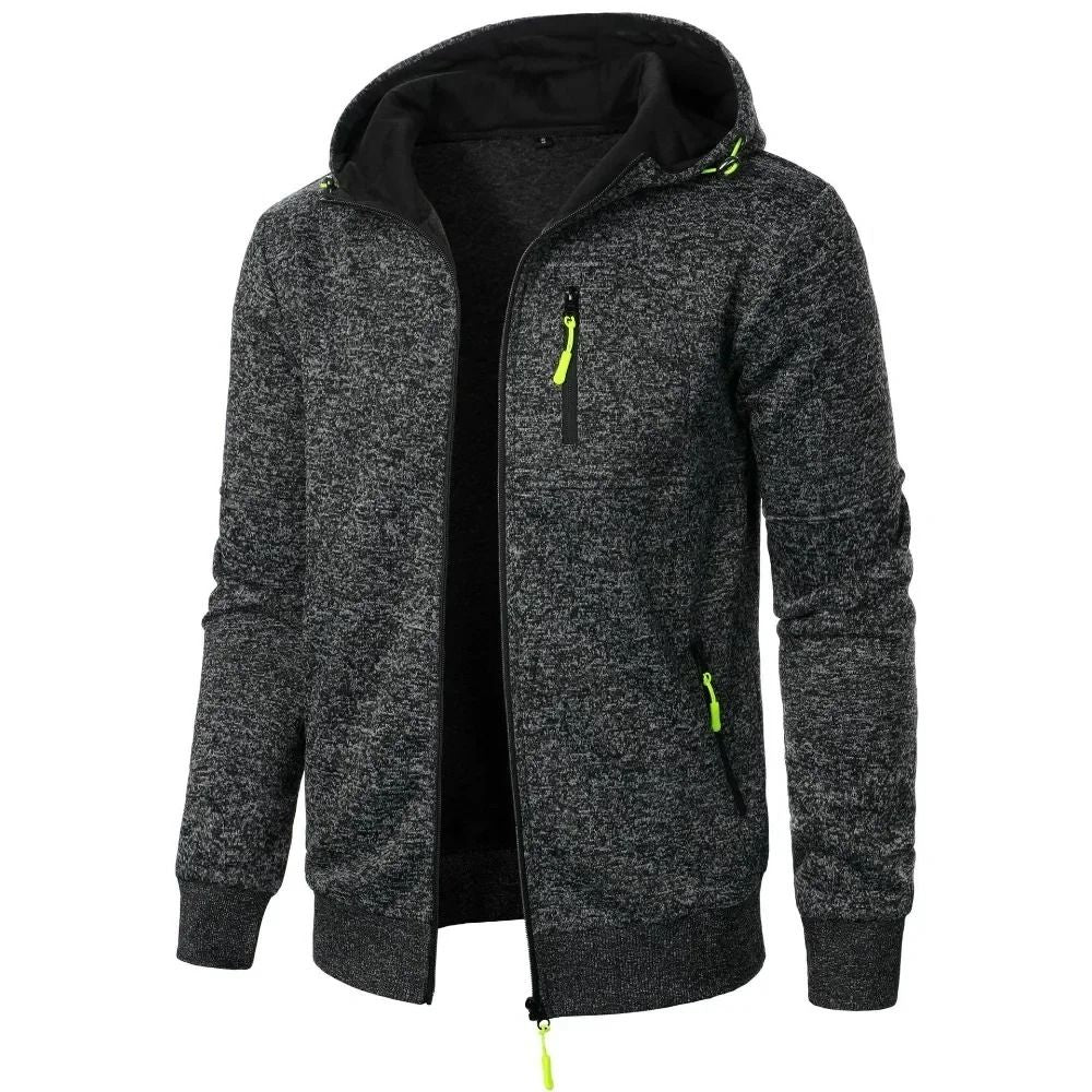 Mens Casual Slim Fit Hoodie Lightweight Sportswear Jacket 2