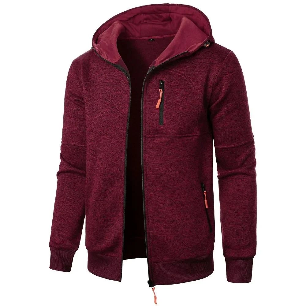 Mens Casual Slim Fit Hoodie Lightweight Sportswear Jacket 3