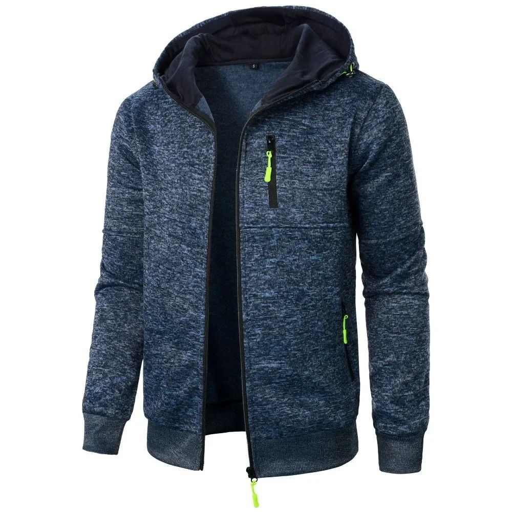 Mens Casual Slim Fit Hoodie Lightweight Sportswear Jacket 4