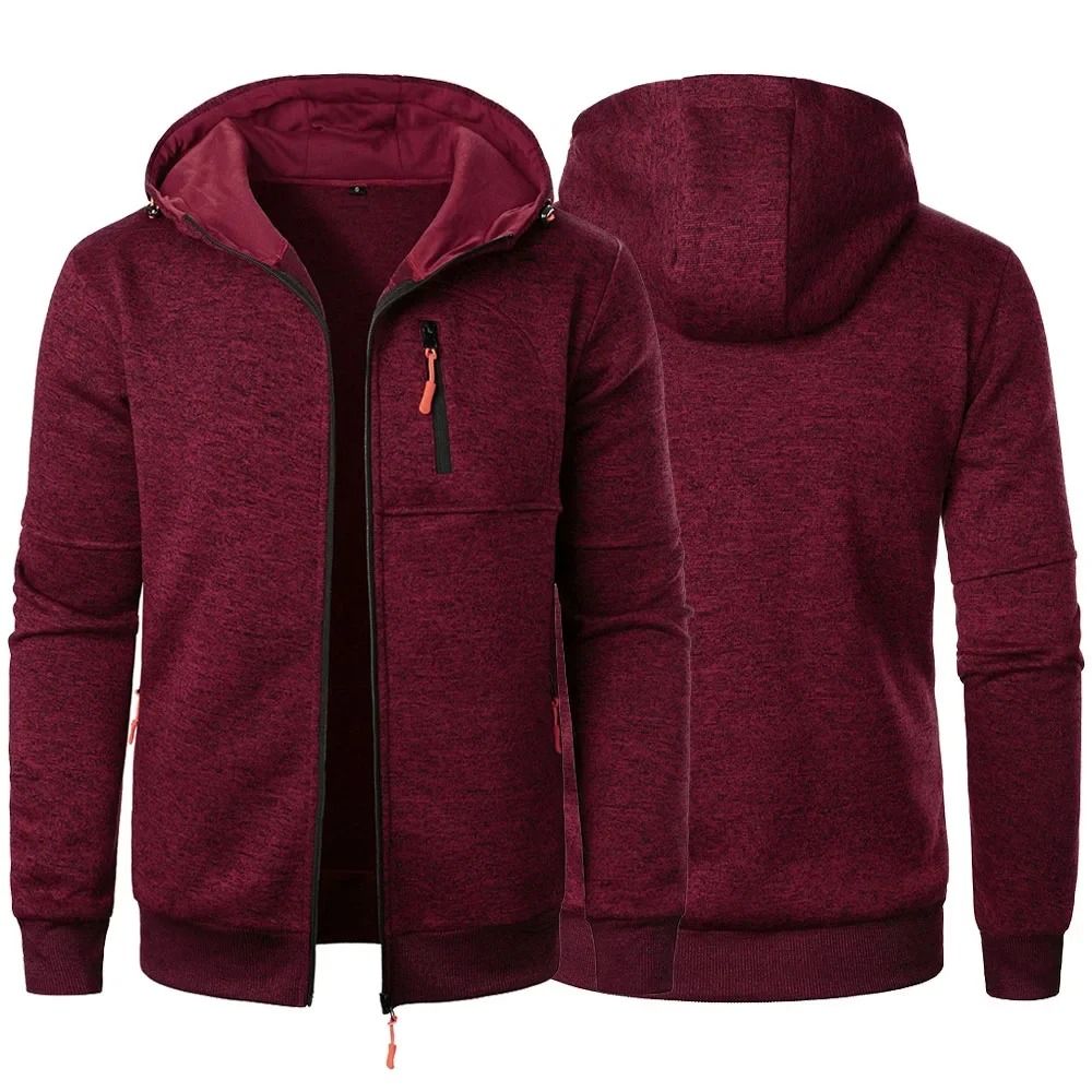 Mens Casual Slim Fit Hoodie Lightweight Sportswear Jacket 6