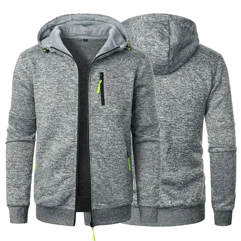 Mens Casual Slim Fit Hoodie Lightweight Sportswear Jacket 8