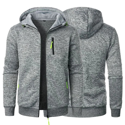 Mens Casual Slim Fit Hoodie Lightweight Sportswear Jacket 8
