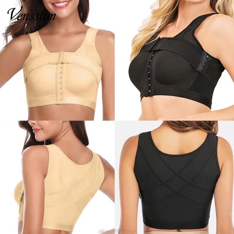 WomenS PostSurgery Front Closure Bra  Posture Corrector  Compression Shapewear With Hooks For Recov 2