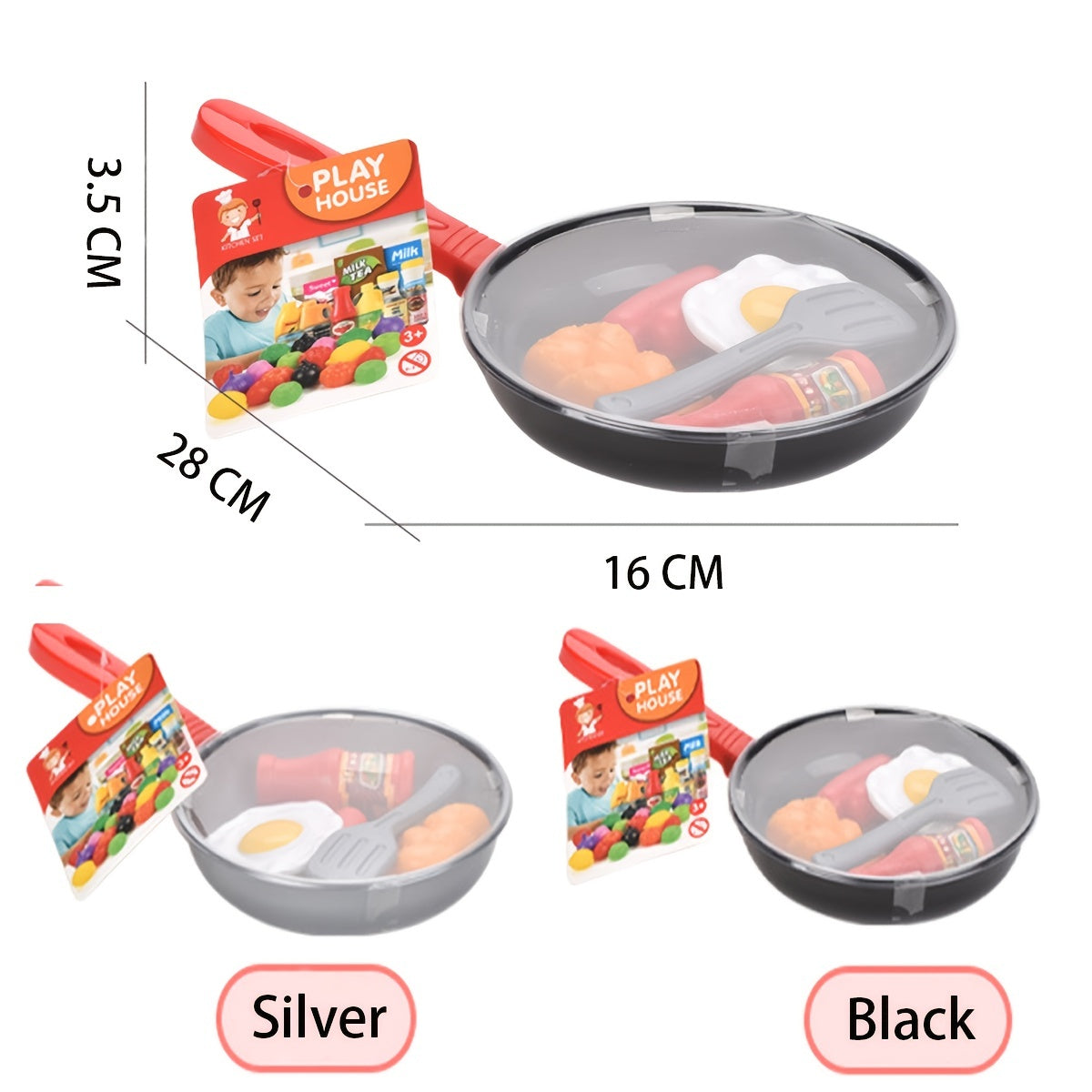 Children Kitchen Food Toys Simulation Cookware Game Set Pretend Play Pot Steak Vegetable Bread Hot  5