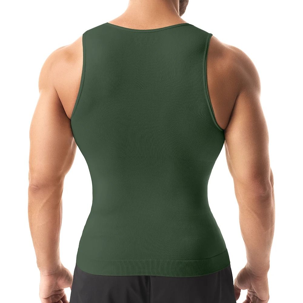 Mens Compression Shaper Vest Slim Fit Tummy Control Sleeveless Top 2
